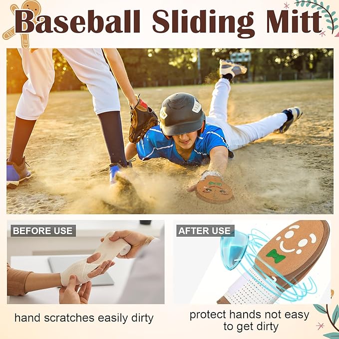 Geyoga Christian Sliding Mitt Cross Baseball Softball Religious Glove Sliding Mitt Baseball Guard Accessories and Protective Gear Left/Right Hands - Hand and Wrist Protection