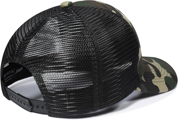 American Flag Trucker Hat, Patriotic Baseball Cap for Men & Women, Breathable Mesh Adjustable Snapback, USA Flag Patch