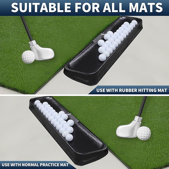 Commercial-Grade Golf Ball Tray, Holds 100 Balls, Features a Durable, high-Strength Plastic Base, and is Compatible with All Hitting mats.