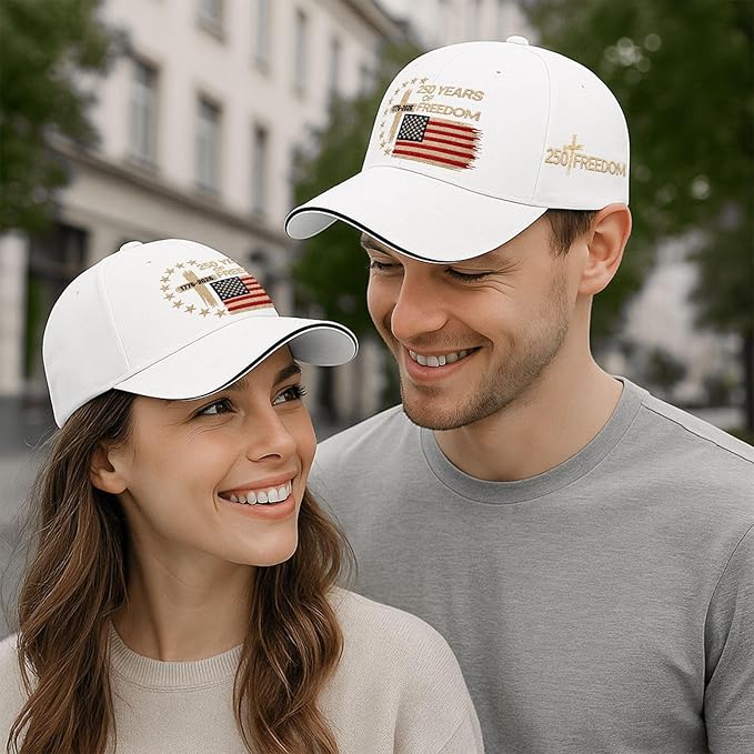 US 250 Years Freedoms 1776-2026 250th Birthday Embroidered Hats Garde Cap for Him