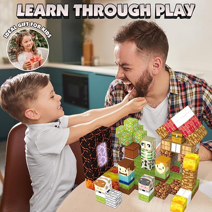 Magnetic Blocks Building Toys Set, Magnetic Building Blocks Kit Magnet Cubes - Image 5