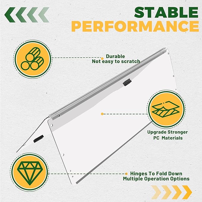 ECOTRIC Clear Windshield Compatible with 2008-Present/Current for EZGO RXV Model Impact Resistant Windshield for EZGO RXV Golf Cart(2008&UP) Folding Style