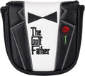 The Golf Father Funny Golf Club Covers, Driver Fairway Wood Hybrid Headcover, Mallet Putter Covers Blade Headcovers Putter Cover Magnetic, Black and White Color Iron Covers for Most Brands