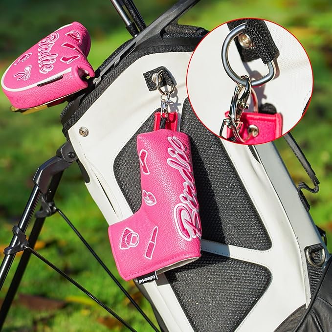 Craftsman Golf Lipstick Diamond Handbag Bow Pink 460 CC Golf Driver Headcover Mallet Blade Putter Covers Gift for Women