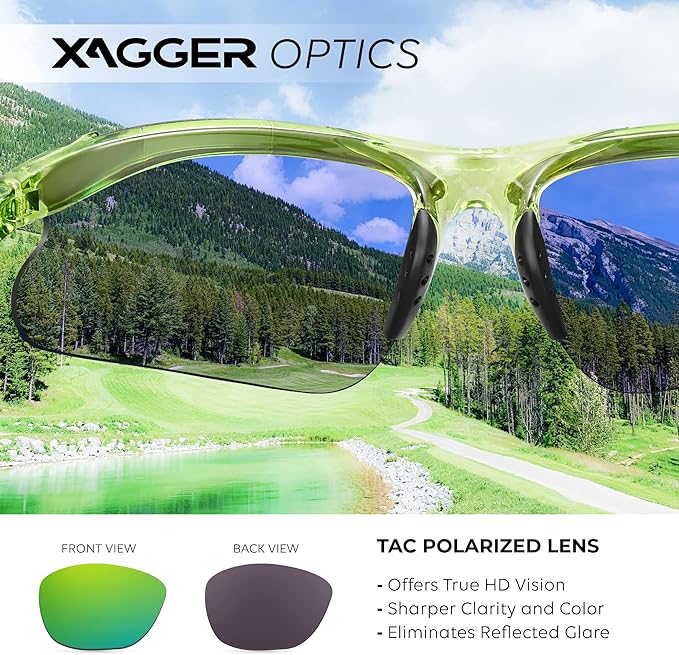 Xagger Kids Youth Polarized Sports Sunglasses for Boys Girls Baseball Softball Glasses TR90 Frame