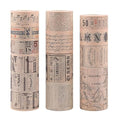 Dizdkizd Washi Tape Set, 12 Rolls Antique Masking Tape Washi Tape Map Newspaper by Dizdkizd