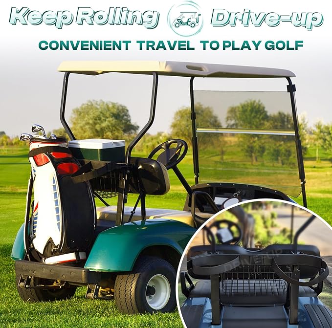 DRIVE UP Golf Cart Bag Holder Bracket for EZGO TXT 1994-Up Gas and Electric Golf Cart Bag Strap Rack Assembly OEM 71851-G01