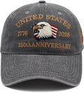 United States 250th Anniversary Hat, USA Baseball Cap 1776-2026 American Eagles Hat Patriotic Embroidered Hats for Men Women
