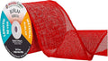 Mandala Crafts Red Burlap Ribbon 3 Inches Wide Jute Ribbons by MandalaCrafts
