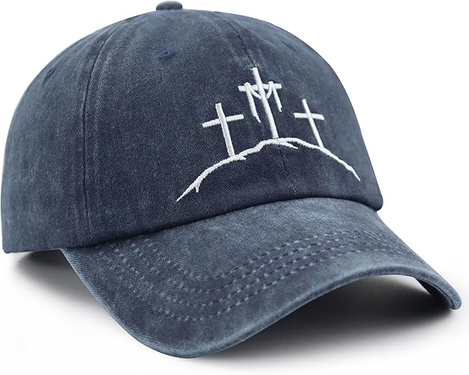 Crosses GiftsHat for Women Men, Adjustable Embroidered Religious Baseball Cap