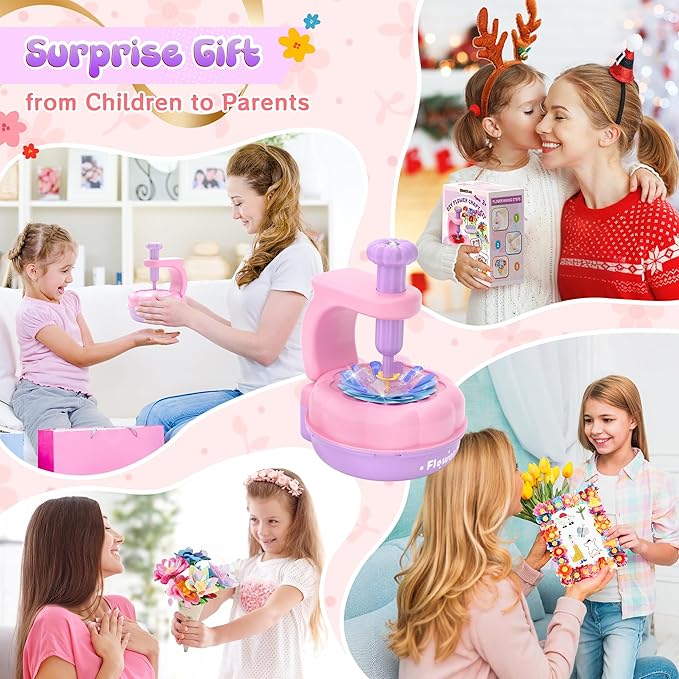GirlsHome 300+PCS Fabric Flower Bouquets Toys, DIY Flower Crafts Kits - Image 8