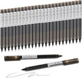 RIANCY Black Fine Point Gel Pens 24Pcs 0.5mm Gel Ballpoint Pens Black Liquid by RIANCY