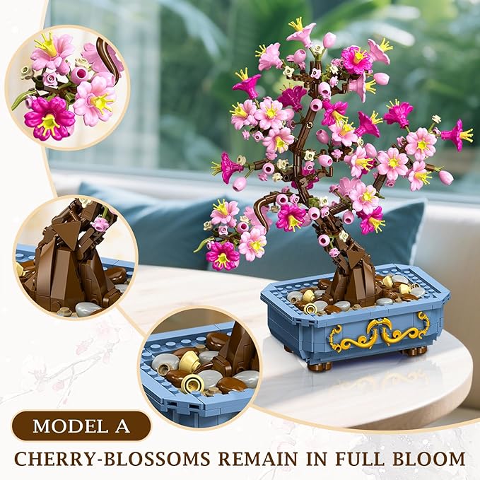 HOGOKIDS Flowers Cherry-Blossom Bonsai Building Set - 2 in 1 Artificial Bonsai - Image 4