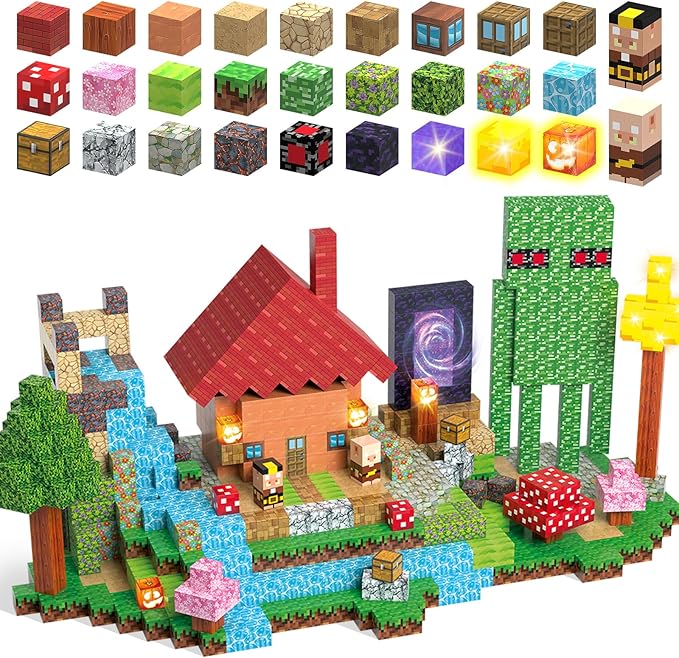 Magnetic Building Blocks, Magnetic Blocks STEM Construction Toys, Montessori by JIMI