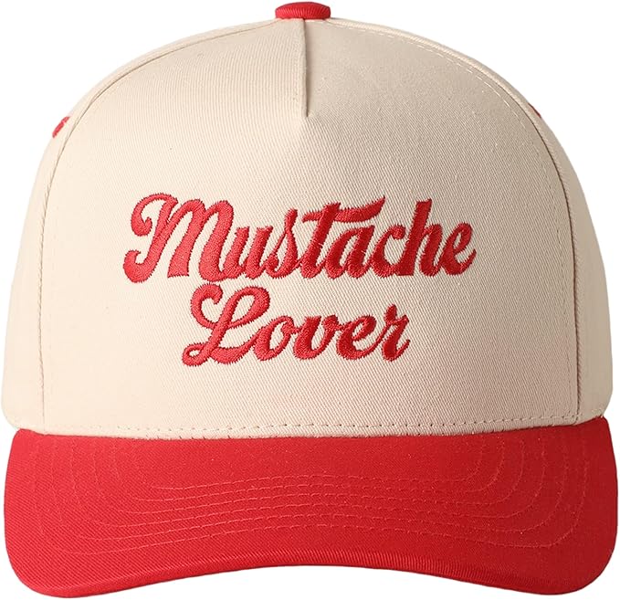 MIRMARU Two-Tone Vintage Canvas Trucker Hats for Men & Women, Adjustable Size Baseball Caps with Trendy Embroidered Design