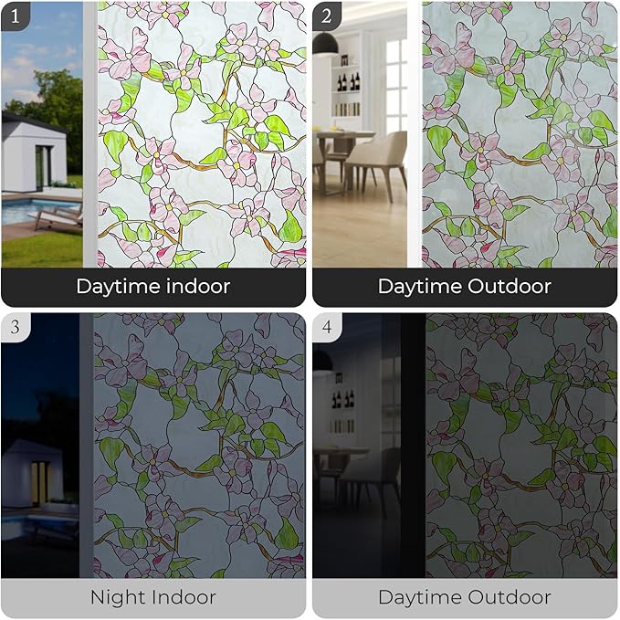 3D Stained Glass Window Film, Decorative Window Privacy Film - Image 6