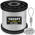 316 Stainless Steel Cable, 1000FT 1/32IN Wire Rope by Mariocsa