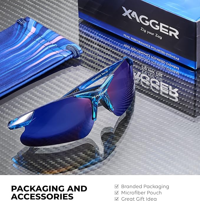 Xagger Kids Youth Polarized Sports Sunglasses for Boys Girls Baseball Softball Glasses TR90 Frame