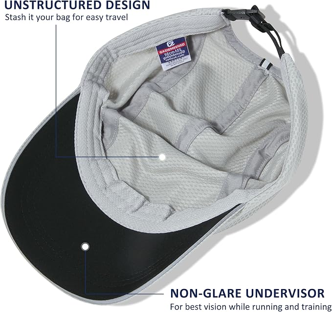 GADIEMKENSD Women's Race Day Running Cap Performance Mesh Hat - Excellent Ventilation, Lightweight, Reflective Safety