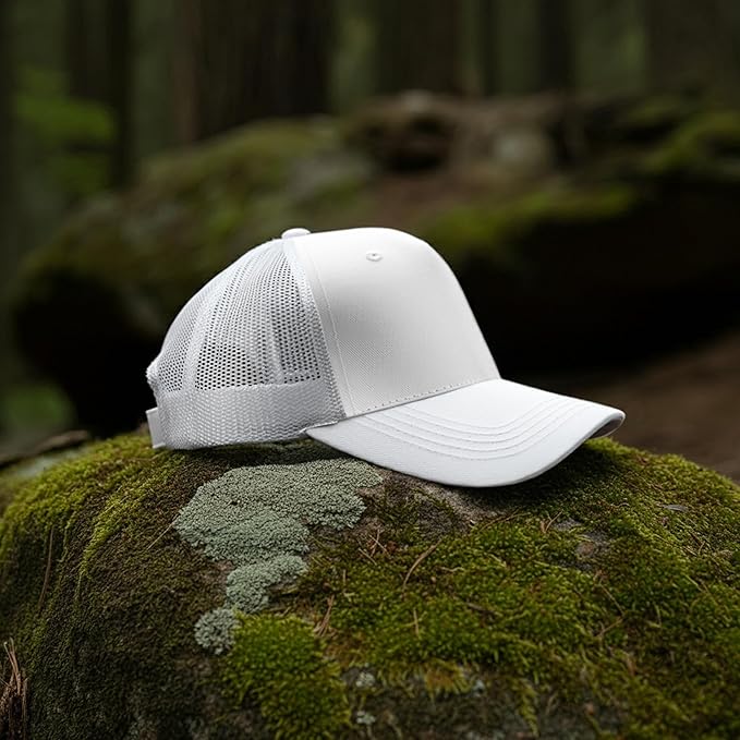 Falari Trucker Hat Baseball Cap Structured Plain Design 6 Panel, Adjustable Size