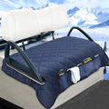 YOKYHOM Golf Cart Seat Covers with 4 Front Pockets, Thick Seat Towel Blanket with Non-Slip Backing, Fits EZGO, Club Car, Yamaha and More 2 & 4 Passenger Golf Carts, Navy Blue