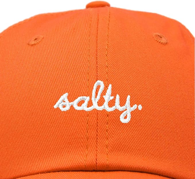 DALIX Salty Embroidered Cotton Beach Baseball Cap Adjustable Dad Hat Womens