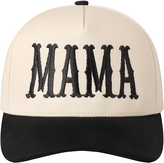 MIRMARU Two-Tone Vintage Canvas Trucker Hats for Men & Women, Adjustable Size Baseball Caps with Trendy Embroidered Design
