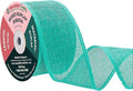 Mandala Crafts Turquoise Burlap Wired Ribbon 2 Inches Wide Jute Ribbons by MandalaCrafts