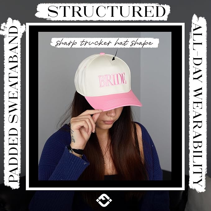 Funky Junque Trucker Hat Women Men 2-Tone Baseball Cap – Vintage Western Style Embroidered Snapback, Premium Cotton Blend