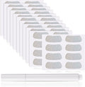 Sumind 48 Pairs Eye Strips Sports Eye Stickers Breathable Strips with 1 White Pencil for Baseball Football Softball Fans on Game Day (Silver)