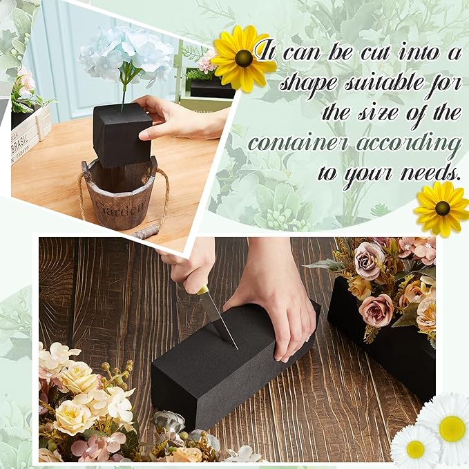 Lallisa 16 Pcs Reusable Floral Foam Blocks Water Weather Resistant Dry Floral - Image 7