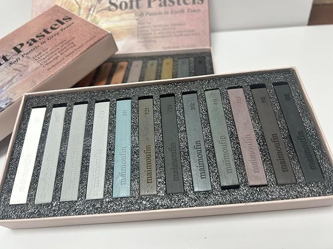 12-Pack Gray Tone Soft Pastel Sticks - Image 3