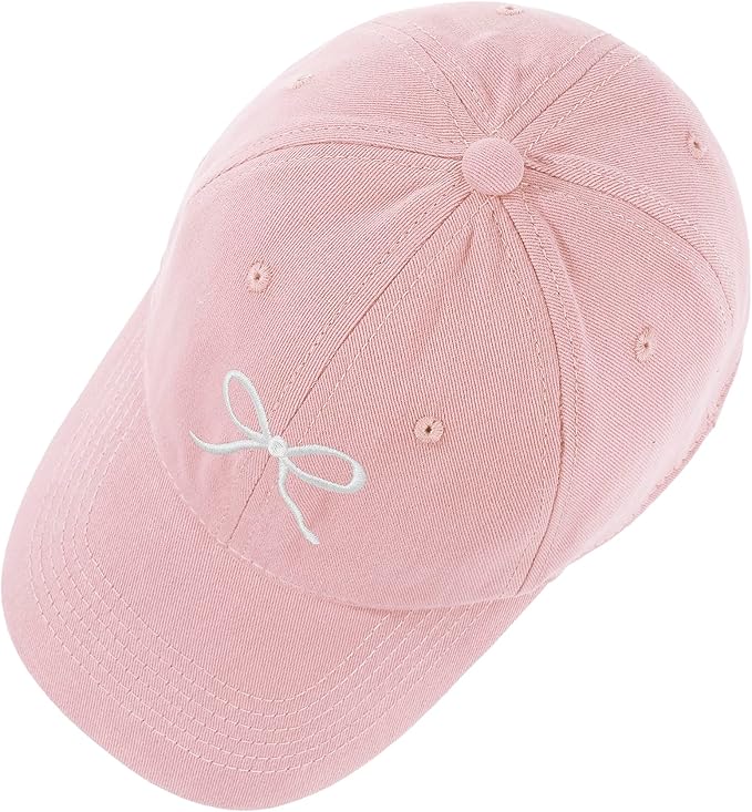 Zando Bow Baseball Cap for Women Men Girls Dad Trendy Adjustable Trucker Hat Cute Y2k Travel Golf Sports Sun Hats Accessories