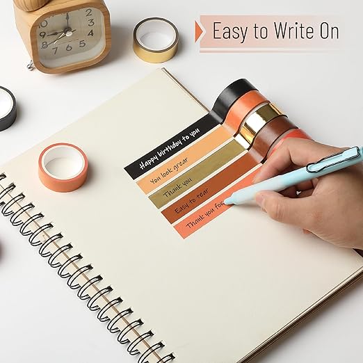 Mr. Pen- Washi Tape Set, 10 Rolls, Fiery Horizon, Decorative Tape Set, Colored - Image 3