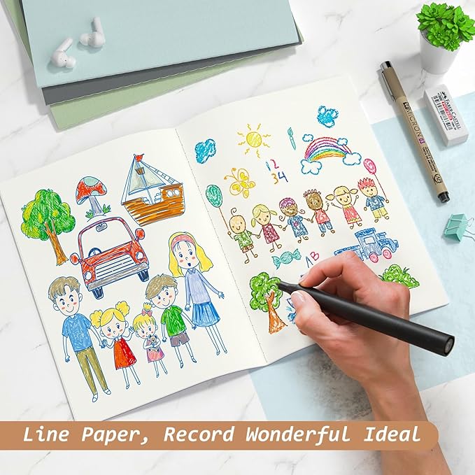 Oucaru Journaling Notebooks A5 Notebook college Blank Sketch Book 16 Pack Small - Image 6