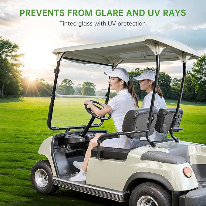 10L0L Golf Cart Windshield for Yamaha G22 (2003-2006) Models Gas or Electric Golf Cart (Clear/Tinted)