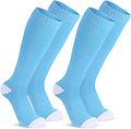 Haysandy 2 Pairs Baseball Softball Socks Athletic Soccer Football Sports Socks Over the Calf for Adult Men Women