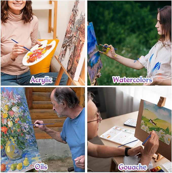 Paint Brushes Set, 20 Sizes Different Kids Painting Brushes Acrylic Paint Brush - Image 7