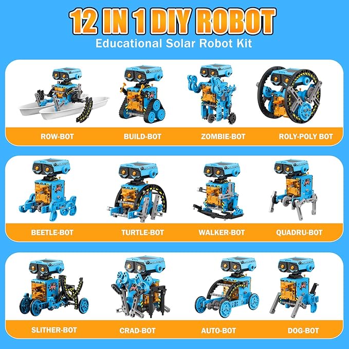 AESGOGO 12 in 1 STEM Solar Power Robots Toys - Image 7