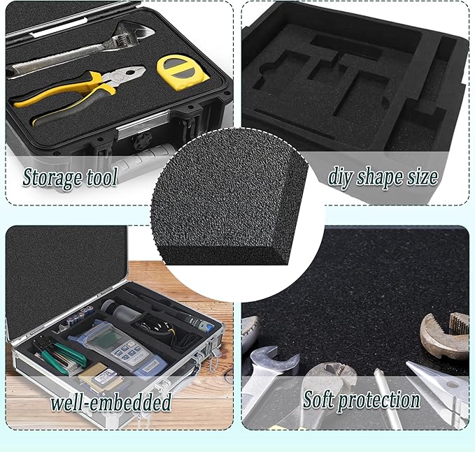 2 PCS Black Foam Padding- 16x12x1 Inch Polyurethane High Density Foam Cuttable - Image 6