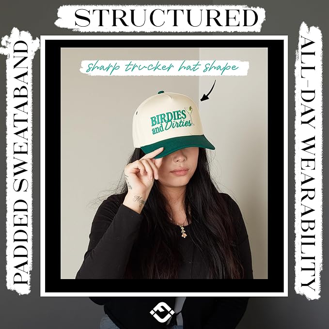 Funky Junque Trucker Hat Women Men 2-Tone Baseball Cap – Vintage Western Style Embroidered Snapback, Premium Cotton Blend