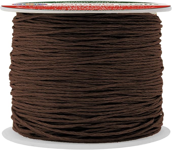 Mandala Crafts 1mm 109 Yards Bistre Brown Cotton Waxed Cord by MandalaCrafts