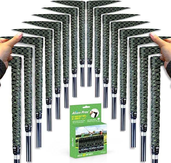 Alien Pros Golf Grip Wrapping Tapes - Innovative Golf Club Grip Solution - Enjoy a Fresh New Grip Feel in Less Than 1 Minute