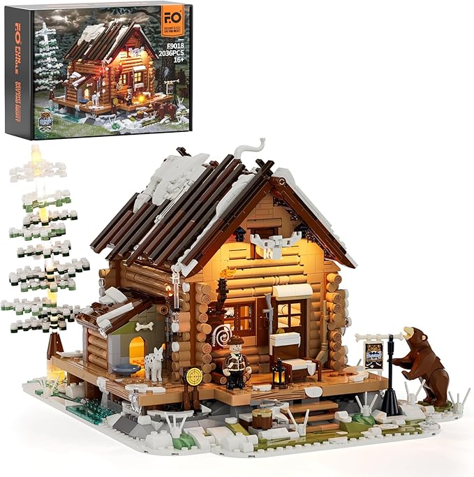 FUNWHOLE Hunting-Cabin Lighting Building-Bricks Set by FUNWHOLE