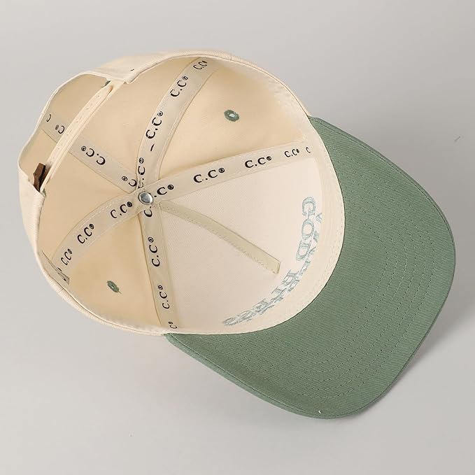 MIRMARU Two-Tone Vintage Canvas Trucker Hats for Men & Women, Adjustable Size Baseball Caps with Trendy Embroidered Design