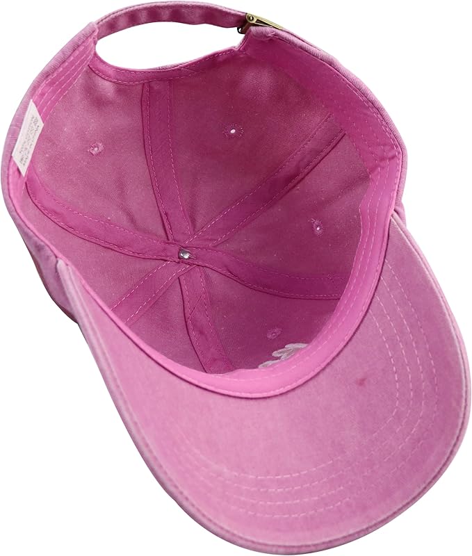 Boat Hair Don't Care Hats for Men Women, Adjustable Embroidered Cotton Washed Distressed Denim Fishing Baseball Cap