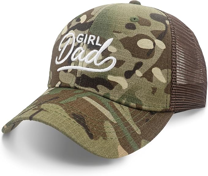 Men's Embroidered Adjustable Baseball Cap, Girl Dad Hat, Funny Trucker Hat, Mens Birthday Gift Ideas