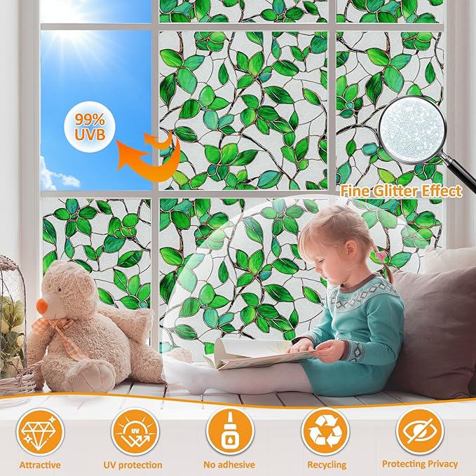 Window Privacy Film Stain Glass Window Film Rainbow Window Film Window clings - Image 4