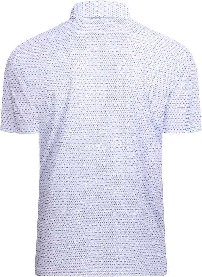 Damipow Premium Golf Shirts for Men Dry Fit Performance Polo Short Sleeve Collared Shirt