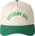 MIRMARU Two-Tone Vintage Canvas Trucker Hats for Men & Women, Adjustable Size Baseball Caps with Trendy Embroidered Design